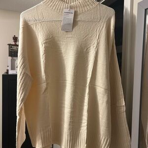 Cream Turtleneck Sweater